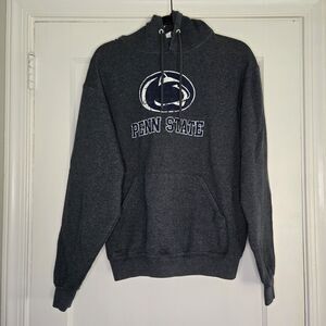 Penn State Nittany Lions Hoodie Mens Medium Gray Jerzees NuBlend Pullover PSU